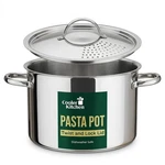 Stainless Steel Pasta Pot With Strainer Lid - 5.5 Qt Large Capacity Spaghetti.... Fixed Price $46.57.