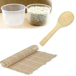 2 Pack Rice Measuring Clear Cups + Sushi Mat Paddle,. Fixed Price $14.76.