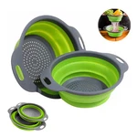 Silicone Vegetable Fruit Cleaning Basket Folding Drainage Filter Kitchen Tool. Fixed Price $7.99.