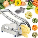 Stainless Steel Potato French Fry Cutter Vegetable Food Chopper Slicer 2 Blades. Fixed Price $19.99.