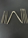 Vtg 9PC Hmq Nut Shell Cracker Set - 1 4 Picks Seafood Forks. Fixed Price $12.99.