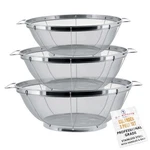 Stainless Steel Kitchen Colander Set 3-PIECE Basket Net. Fixed Price $37.95.