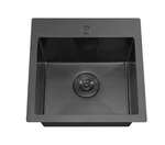 Wudkey 18" Drop Single Bowl Nano Black Stainless Steel Sink W/ Strainer. Fixed Price $114.99.