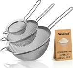 Fine Mesh Strainers - Premium Stainless Steel Colander Sieve Sifters, With Durab. Fixed Price $18.11.