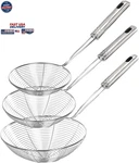 Enhanced Version Stainless Steel Spider Strainer Skimmer Ladle, Set Of 3 Sizes. Fixed Price $23.47.