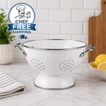 Calypso Basics By Reston Lloyd Powder Coated Enameled Colander, 1.5 Quart, White. Fixed Price $22.50.