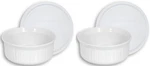 Corningware (2) FS16 Round French White Casserole Dishes & F-16 16OZ.... Fixed Price $63.96.