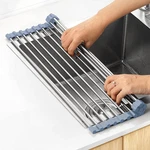 Over The Sink Roll Up Dish Drying Rack, Stainless Steel Kitchen Mat. Fixed Price $12.50.