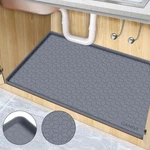 Canivi Under Sink Mat, X Waterproof Silicone 34"L, Blue Grey. Fixed Price $25.48.