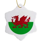 3DROSE Llc 158289 Porcelain Snowflake Ornament, 3-INCH, Flag Of Wales-w.... Fixed Price $19.98.