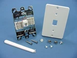 Leviton 40253-W White Quickconnect Wall Mount Modular Phone Jack Outlet Plate. Fixed Price $8.04.