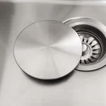 Kitchen Sink Stopper, Flat Decor Cover 304 Stainless Steel Drain. Fixed Price $15.12.