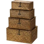Natural Seagrass Wicker Storage Basket Set W/ Lids 4 Sizes Home Organizer New. Fixed Price $60.89.