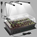 Soligt 60 Cell Seed Starter Kit With Grow Light And Heat Mat, Tray. Fixed Price $89.98.