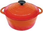 Jean-patrique Dutch Oven Cast Iron Casserole Dish With Lid Orange Round Cookin. Fixed Price $79.99.