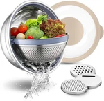 4-IN-1 Stainless Steel Colander With Bowl Set, Rotatable Strainers For Kitchen,. Fixed Price $45.65.