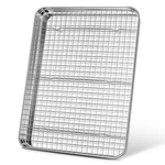 Joyfair 17.5" Stainless Steel Baking Sheet Pan With Cooling Rack Set Toaster Ove. Fixed Price $53.54.