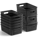 12 Pack Plastic Storage Baskets, Small Pantry Organization And Bi.... Fixed Price $36.05.