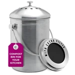 Epica Stainless Steel Compost Bin Kitchen Odor Control Charcoal Filter 11 Inch. Fixed Price $34.59.