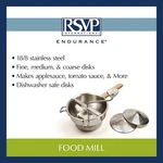 Rsvp Endurance Food Mill Fdml. Fixed Price $44.95.