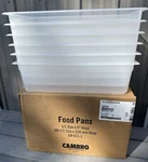 Case Cambro Food Pans 16PP190 1/1 Size X 6" Deep Translucent. Fixed Price $80.00.