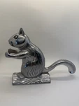Vintage Squirrel Nut Cracker Silver Aluminum Metal Tail Lever Handle Decor Mcm. Fixed Price $20.00.