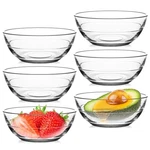 Nutriups 4.5" Tempered Glass Prep Bowls Set Of 6 - Microwave/dishwasher/oven Saf. Fixed Price $35.98.