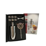 Brookstone Mixologist Gift Set Shaker Strainer Jigger Chillers Stainless Steel. Fixed Price $34.00.