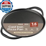 Bakken Cast Iron Pizza 14 Inch, Naturally Pre-seasoned Nonstick Baking Pan,. Fixed Price $63.96.