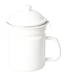 Pearl Metal Painted Finish Oil Pot 1.1L Enamel Blanc Kitchen HB-3678. Fixed Price $72.19.