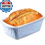 Nutriups 1.8 Qt Ceramic Loaf Pan 9X5X3 Inch 7 Cup Bread Baking Easy Grip. Fixed Price $31.57.