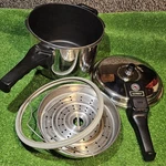 Ultrex 6 Quart Stainless Steel Pressure Cooker 42011 Korea W/ Jiggle Top & Seal. Fixed Price $39.86.