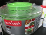 Good Cook Large Touch Pull Cord Clear Green Kitchen Salad Spinner Unused. Fixed Price $29.50.
