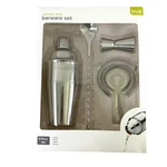 True Barware Cocktail Set Stainless Steel 4 Piece Shaker Jigger Strainer Nib. Fixed Price $15.27.