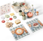 Wooden Play Cooking Set, Pretend Kitchen Accessories Toys For Kids Todd. Fixed Price $49.48.
