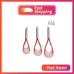 Flat Whisk Set,stainless Steel 3 Pack 10''+11''+12'' Premium STURDY-6 Silicone. Fixed Price $17.42.