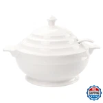 Jinsongdafa 2.7-QUART Casserole Dish W/ Handle, White French Soup Pot. Fixed Price $76.25.