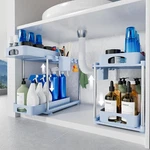 Under Sink (2 Pack), Tier Organizer, Adjustable Height Ca. Fixed Price $53.77.