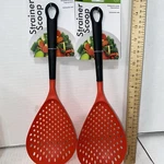 Handy Helper: 2 Ea Food Strainer/scoop, Perforated Spoon, Bpa Free, New. Fixed Price $8.97.