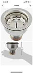 New Keeney 1433SS Twist & Lock Kitchen Sink Basket Strainer W/ Long Shank Post. Fixed Price $10.49.