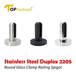 Stainless Steel 6-IN High Round Glass Railing Spigot To 3/8""-3/4"" Thick. Fixed Price $110.00.