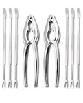 Lobster Shell Forks Set Seafood Crab Legs Crackers Tool 8 Pc. Fixed Price $10.99.