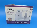 Rival Mini Food Chopper-size 1.5-CUP/70W White FPRVMC3002 Box. Fixed Price $19.99.