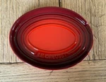 Le Creuset Stoneware Oval Spoon Rest Cerise Cherry Red. Fixed Price $34.99.