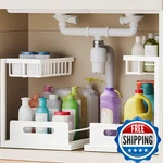 Vusign 2 Tier Under Sink Organizer Slide Out Pull Cabinet Shelf Pack White. Fixed Price $45.28.