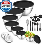 E-far Mixing Bowls With Lids Set, 21PCS Stainless Steel Salad. Fixed Price $65.64.