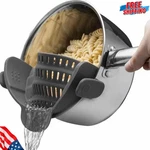 Adjustable Clip Pot Strainer For Pans Bowls Kitchen Silicone Food Filter. Fixed Price $12.50.
