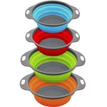 "qimh Collapsible Colander Strainer Set Of 4, 2 Pc QUART(1 Gal). Fixed Price $25.49.