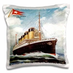 3DROSE Pc 149236 Vintage White Star Line Ss' Titanic Pillow Case, 16" X. Fixed Price $9.00.