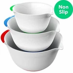 Vremi 3 Piece Plastic Mixing Set - Nesting With Rubber Grip. Fixed Price $26.99.